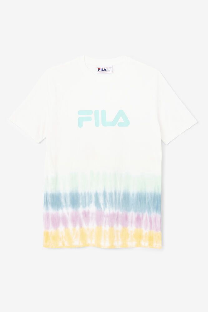 Fila T-Shirt Womens White - Alivia Tie Dye - Philippines 4176938-TF